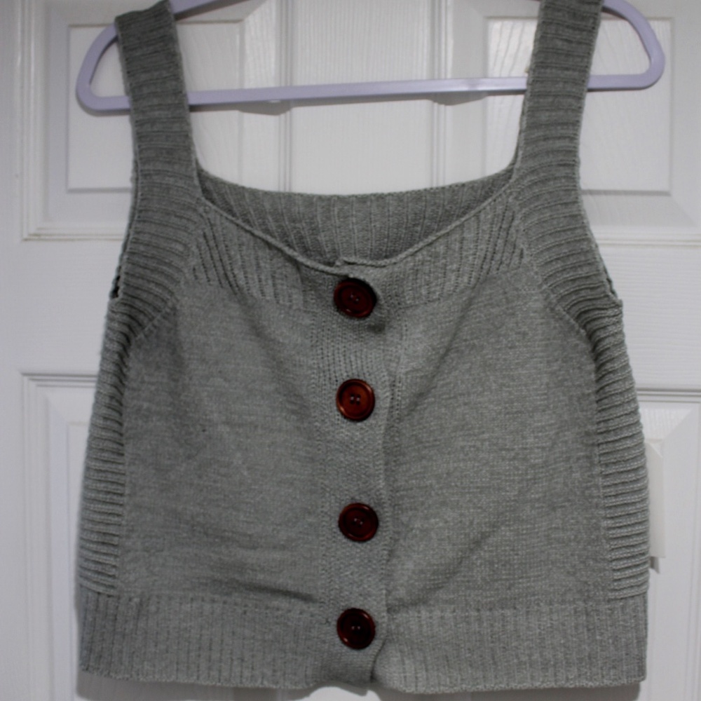 ePretty Button Down Sweater Tank Top
